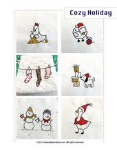 Load image into Gallery viewer, Cozy Holiday Embroidery PDF Download Pattern
