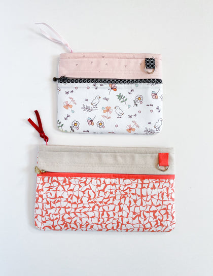 Everyday Double Zipper Pouch PDF Download Pattern – Sewing Illustration