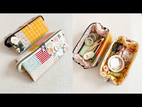 Open Up Box Pouch PDF Download Pattern – Sewing Illustration