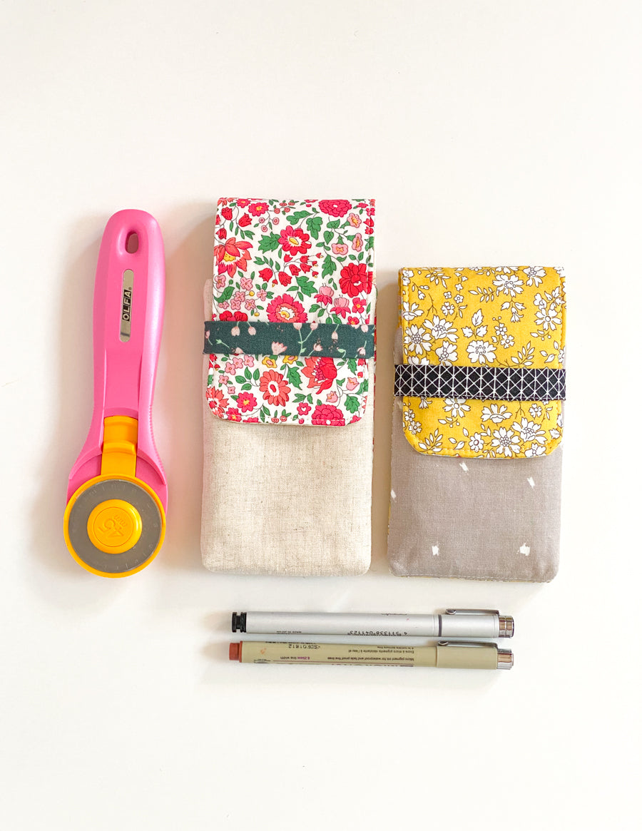 Pen and Rotary cutter Pouch PDF Download Pattern – Sewing Illustration