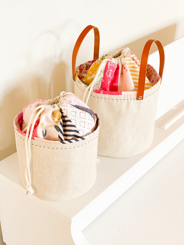 Patchwork String Round Bag PDF Download Pattern – Sewing Illustration
