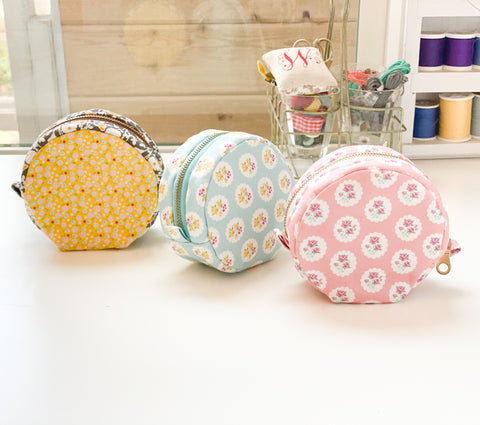 Mini Round Purse PDF Download Pattern – Sewing Illustration